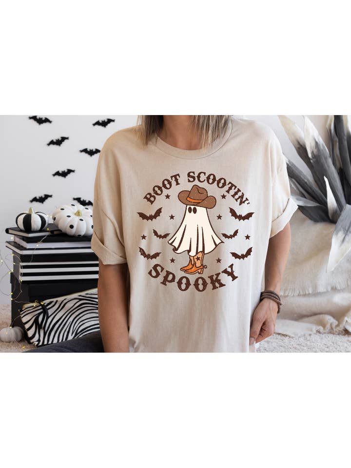 Hank & Scoot - Wholesale Screen Printed T-Shirt - Women's - Boot Scootin Spooky Tee