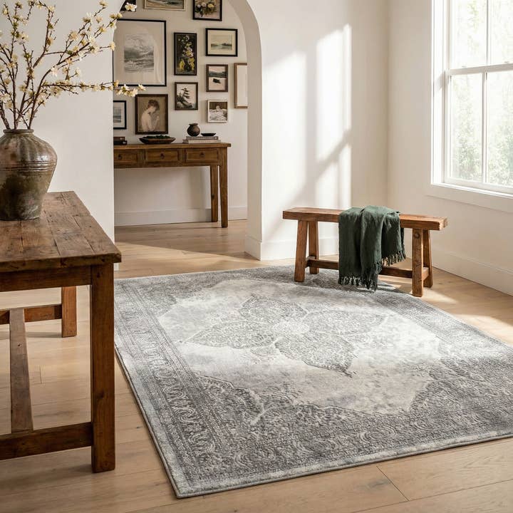 Casper Marokkanischer Südwestlicher Grau Beige Indoor Teppich für den Großhandel von Koshani