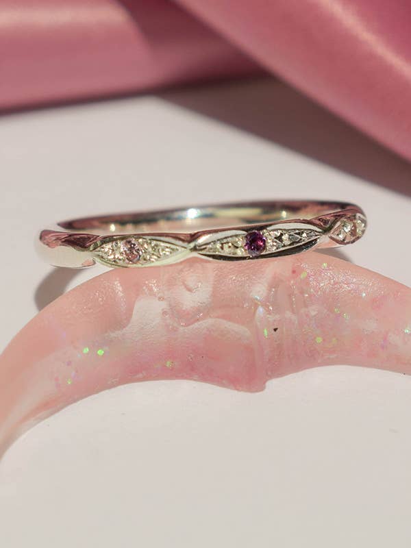 Stapling ring med liten sten för wholesale av Annoushe jewelry