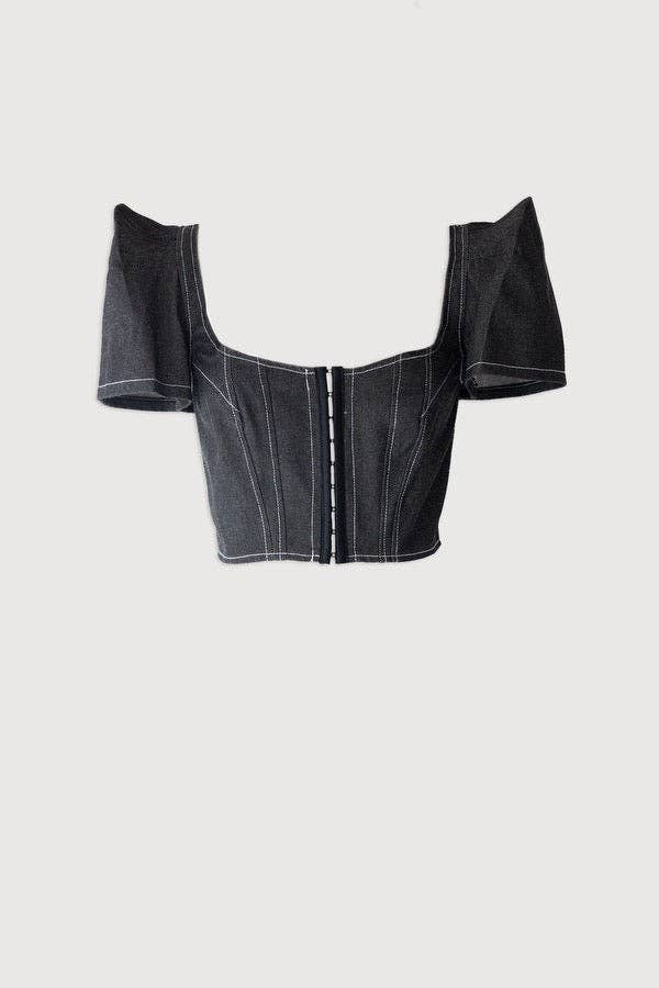 Mercy House Studio - Wholesale Corset - Women's - PAPILLON DENIM CORSET