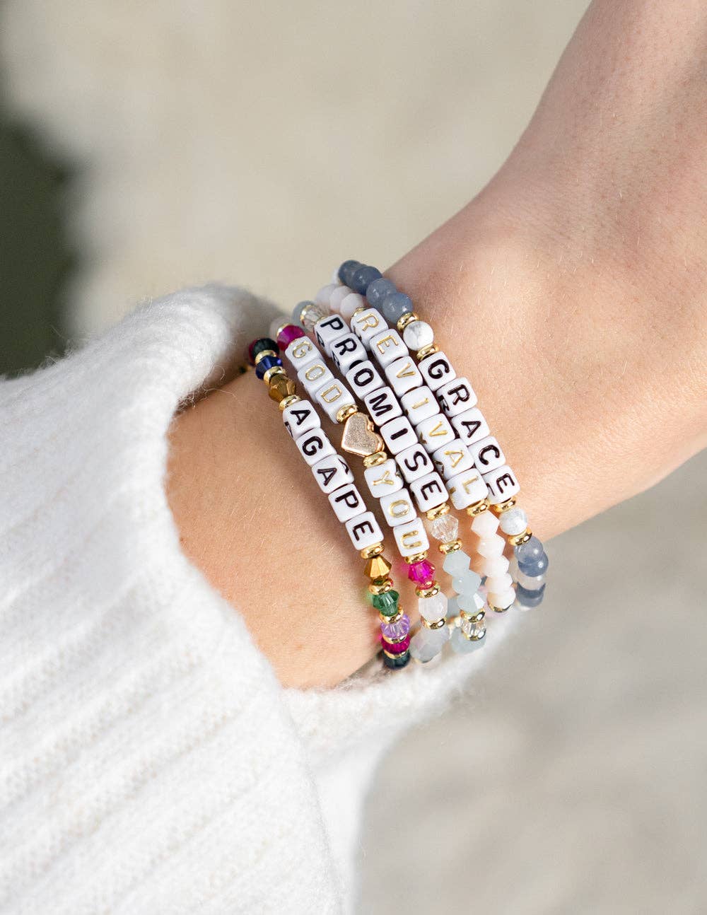 Elevated Faith – wholesale Beaded bracelet – Promise Letter Bracelet2