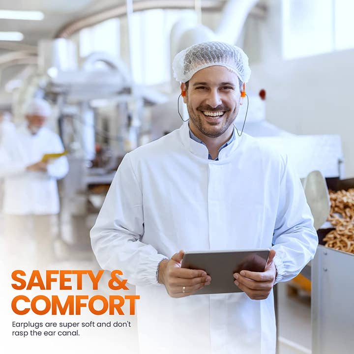 Quality Plugs - Wholesale Earplugs - Metal-Detectable Corded Foam Earplugs NRR: 32 dB5