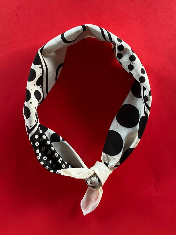 Black Patchwork Dottie for wholesale by Son Bandana
