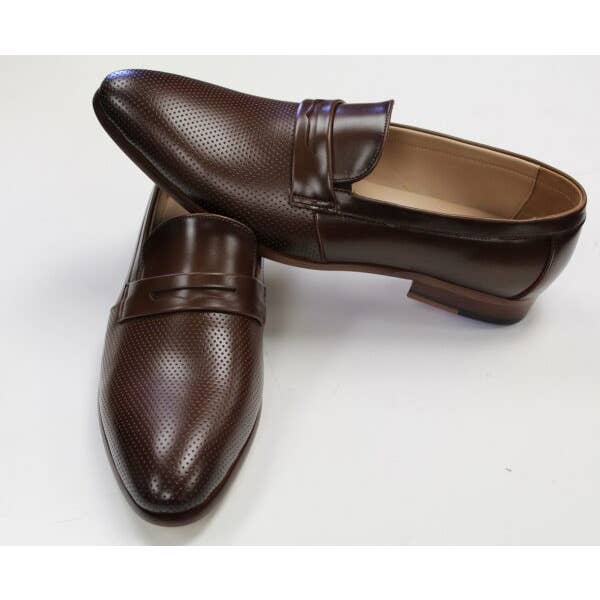 Morgan Brown Leather Men's Loafer for wholesale by Frederico Leone, LLC