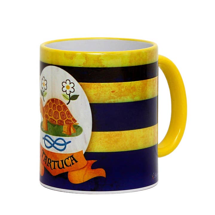 SublimArt - Vendita all'ingrosso Tazza - PALIO DI SIENA: Tazza in porcellana stampata Set da 4 pezzi: NICCHIO+DRAGO+MONTONE+TARTUCA