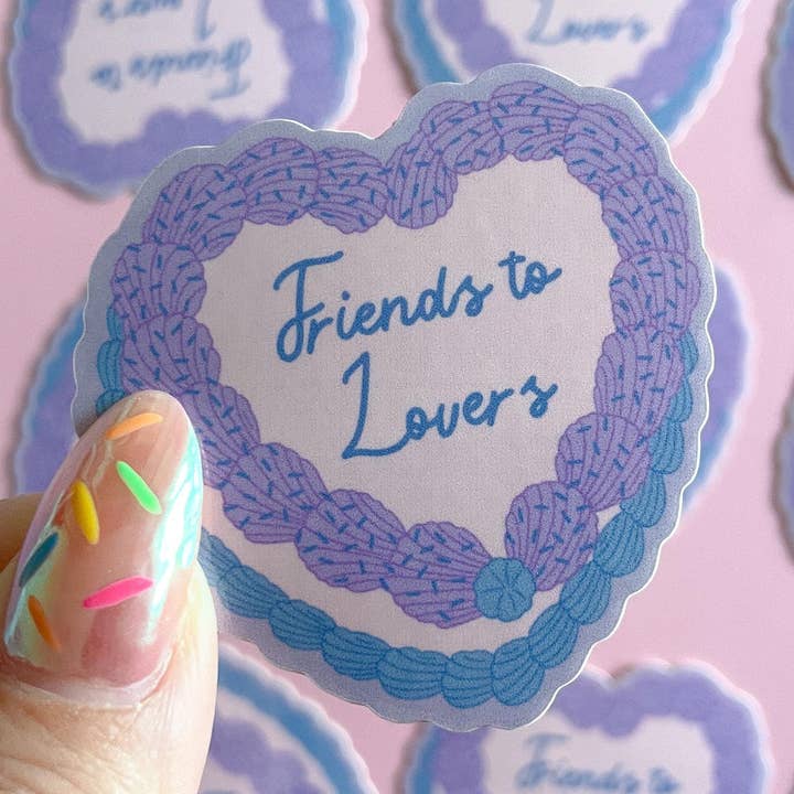 Autocollant du trope littéraire d'amis à amants pour la vente par Stark + Stanley