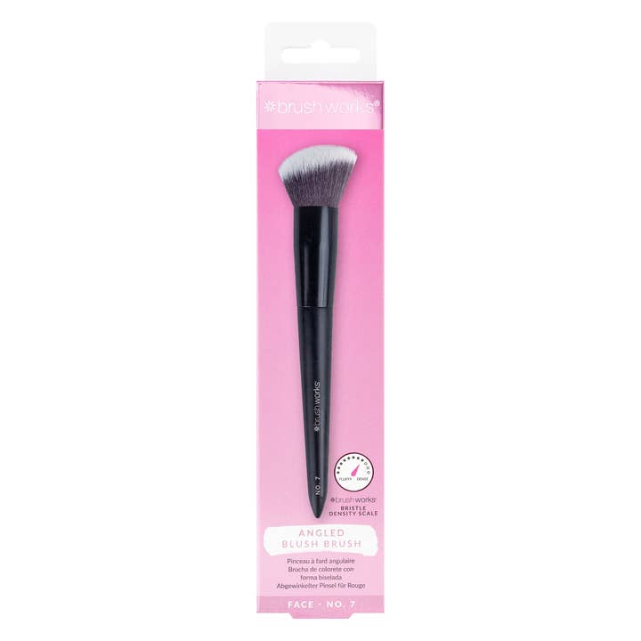 Soinvogue - Vente Pinceau de maquillage joue/visage - Pinceau à fard à joues incliné Brushworks No. 7