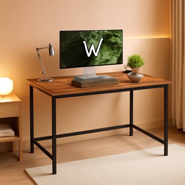 Industrial Computer Desk With Metal Frame Rustic Brown And Black 39.4 Inch for wholesale by ShipItFurniture