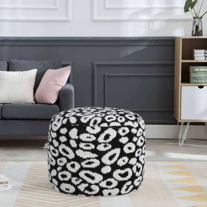LR Home - Vente Pouf - Pouf Pouf Moderne à Imprimé Léopard