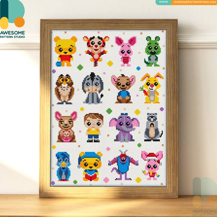 DS1834-120x162 Ursinho Pooh, Kit de Pintura de Diamantes por atacado de Awesome Pattern Studio