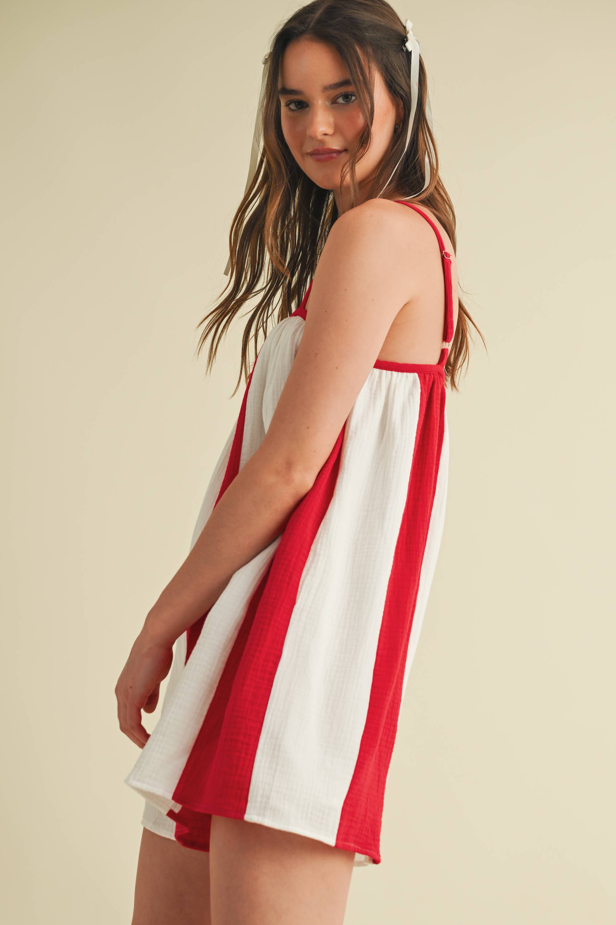 Cloud Ten - Wholesale Romper - Women's - CR18069 - STRIPED OVERSIZED GAME DAY SUMMER ROMPER9