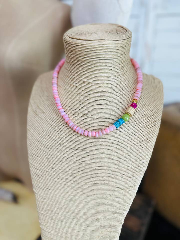 Pink Color Splash Neck for wholesale by Scooples Jewelry