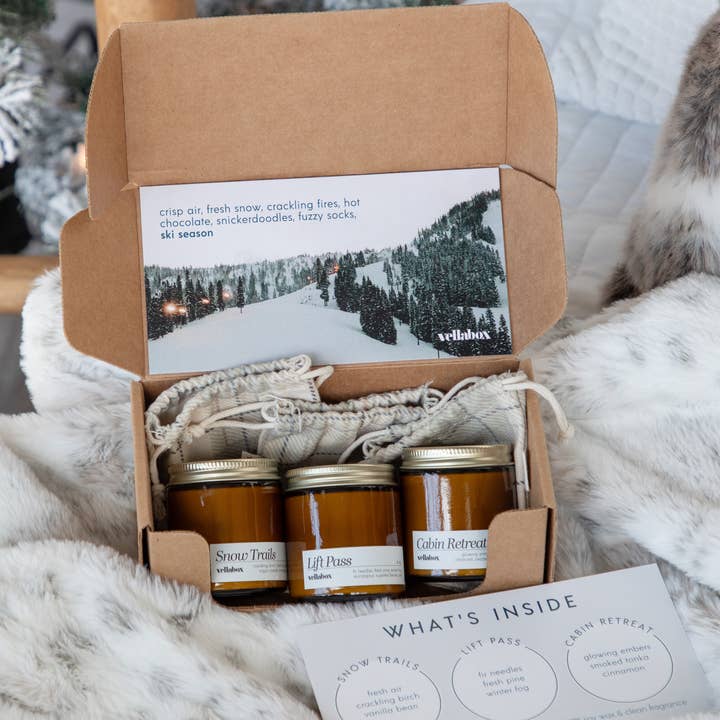 Vella & Co. by Vellabox - Wholesale Jar/Filled Candle - Ski Inspired Soy Candle Gift Set