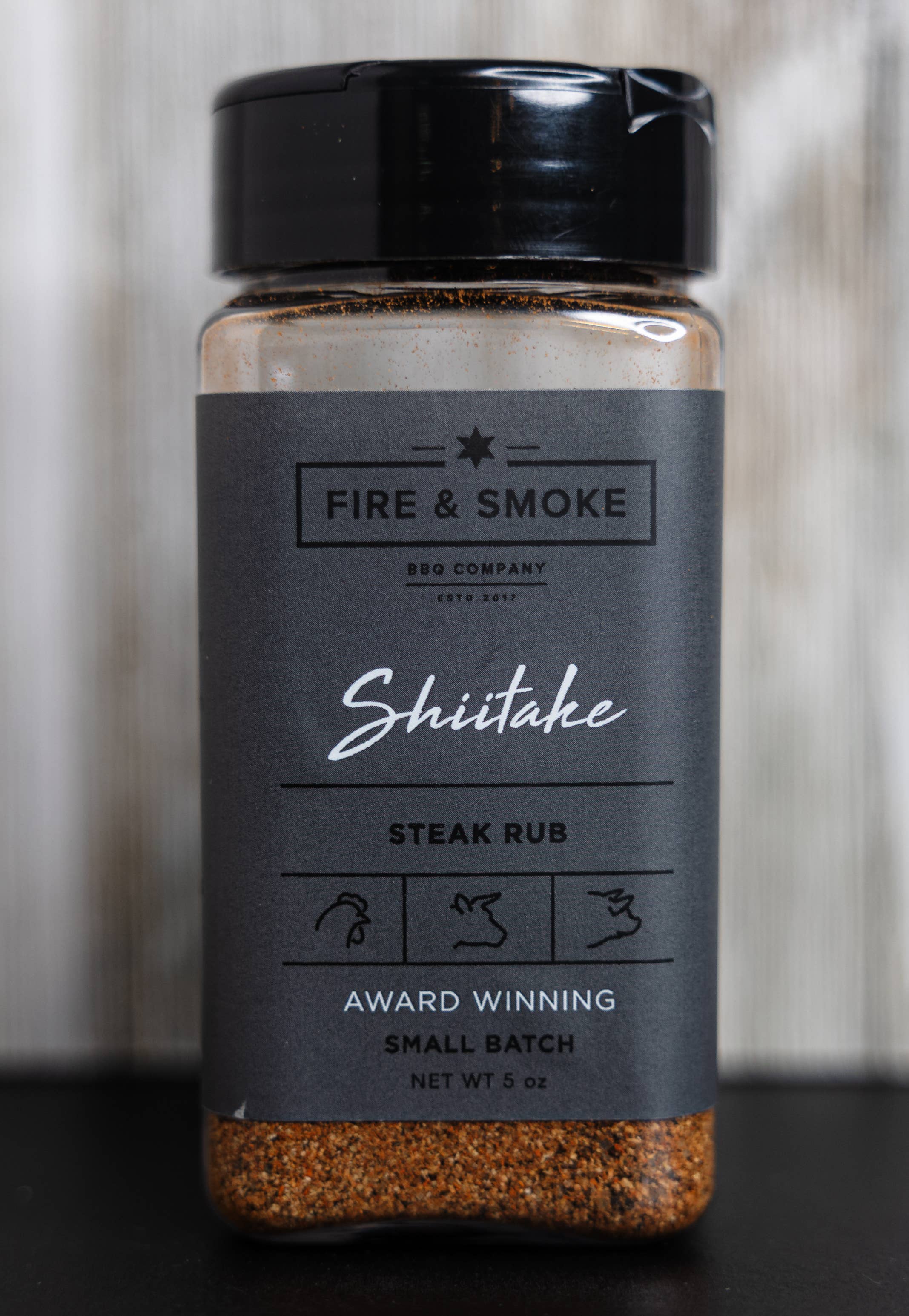 Fire & Smoke BBQ Company - Venta al por mayor Condimentos - Mezcla de especias para bistec con shiitake