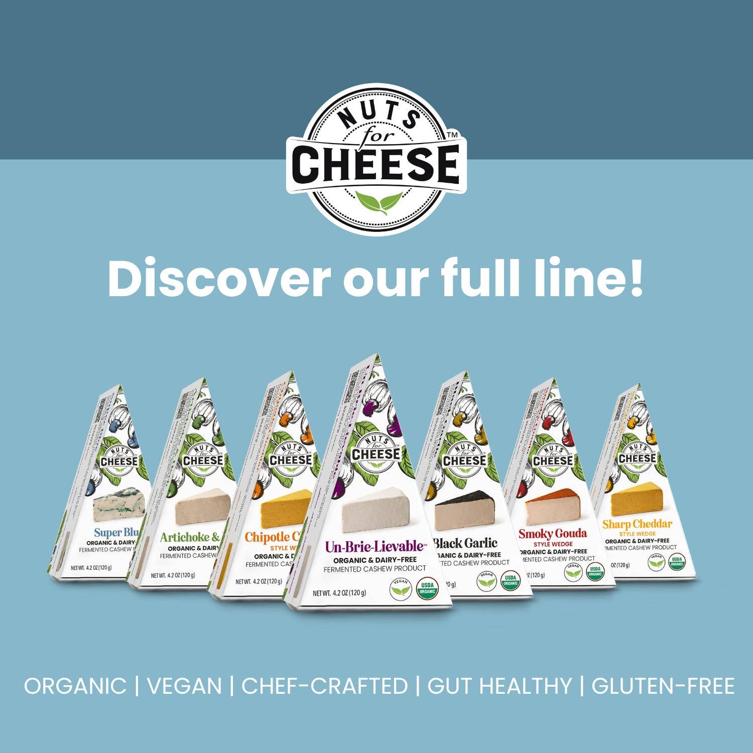 Nuts For Cheese - Wholesale Cheese - Un-Brie-Lievable™ Cashew Cheese Wedge | Organic | Vegan6