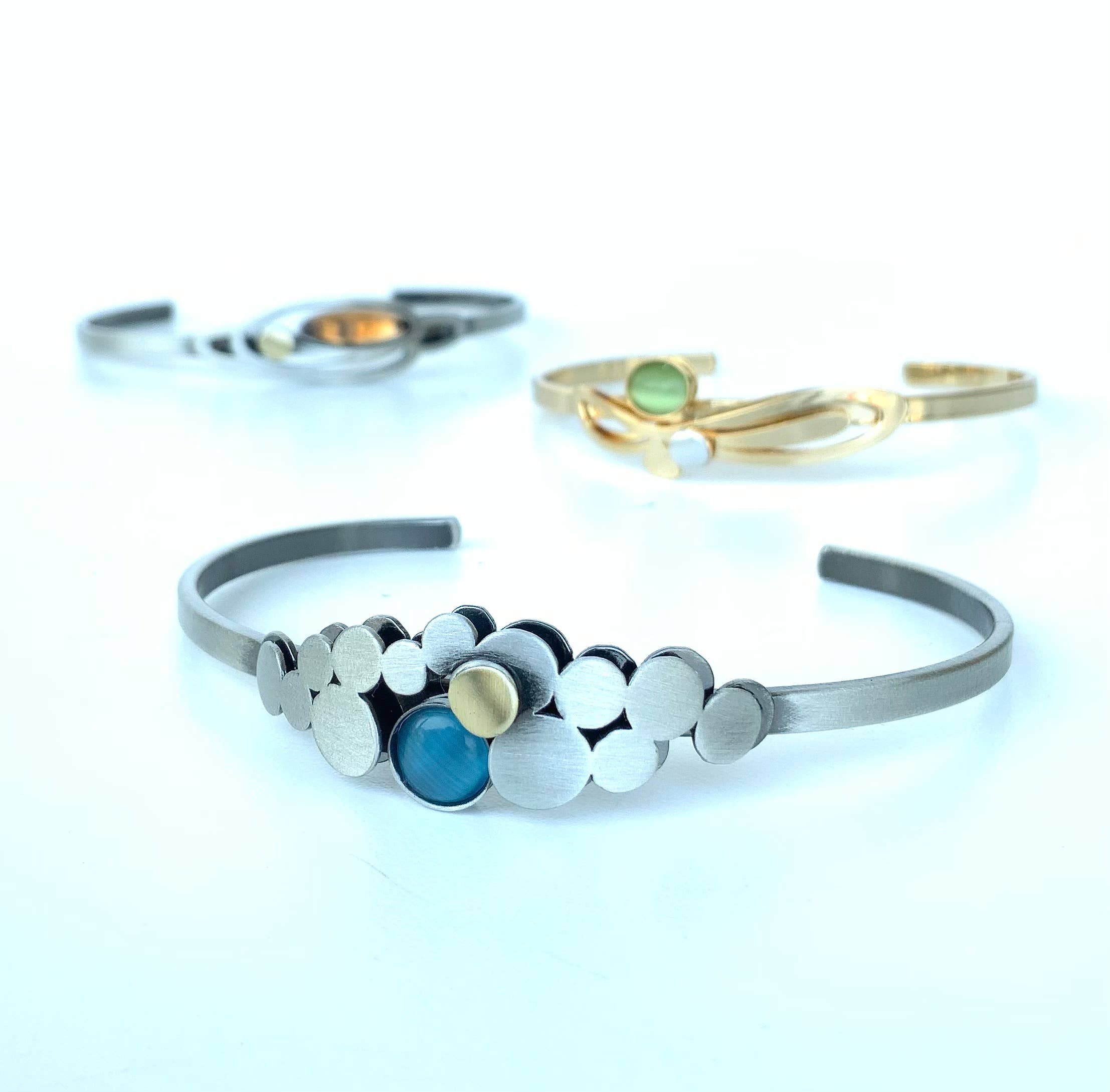 Christophe Poly / Crono Design - Vente Bracelet manchette - BRACELETS (L) - Bracelet Manchette Fin Taille 1&2 Tous Deux Ajustables3