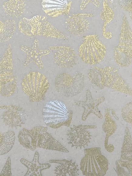 20x30 Conchiglie, metallizzate su crema per la vendita all'ingrosso da parte di Giftsland