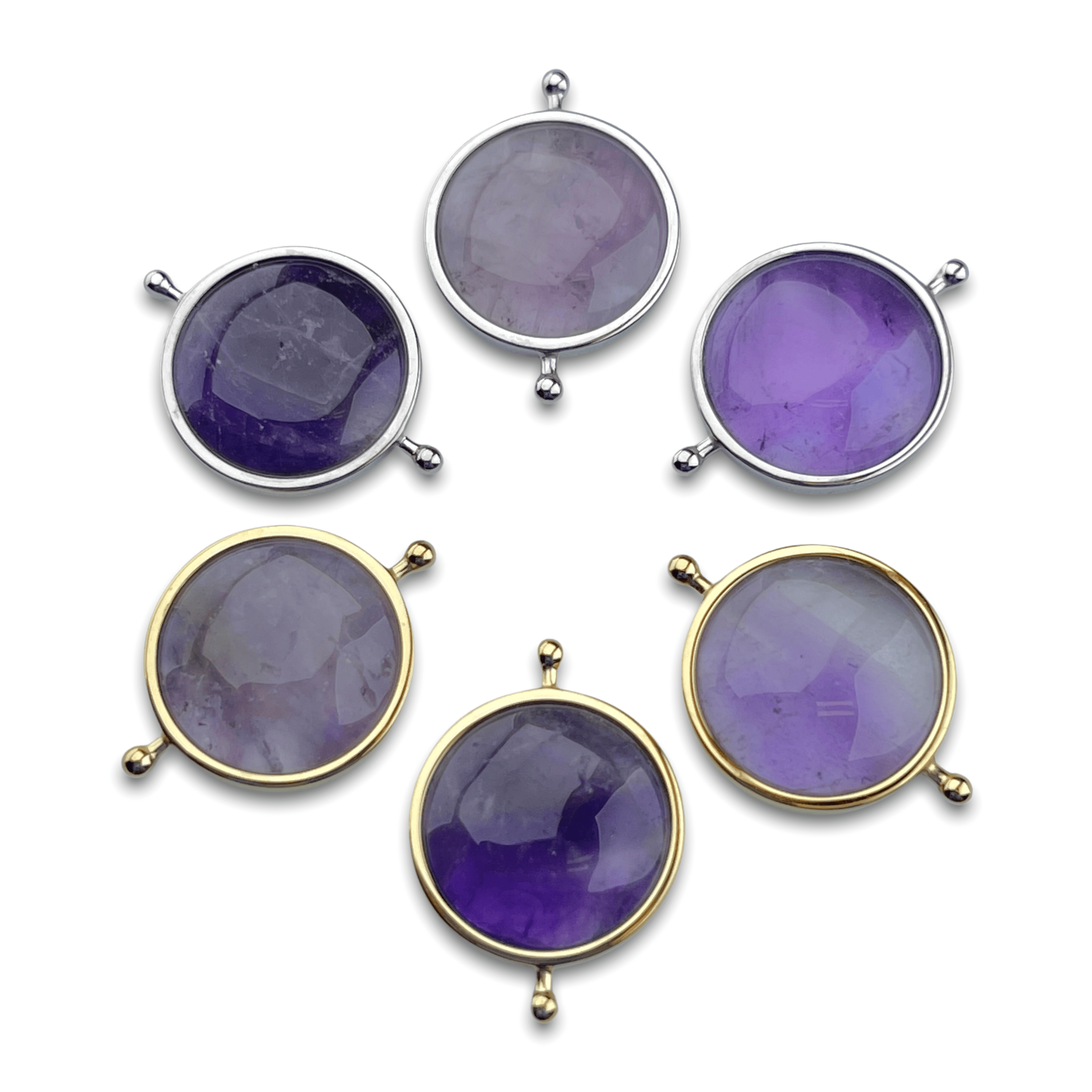 CONQUERing - Vendita all'ingrosso Anelli con pietra singola/solitario - Elemento in cristallo ametista1