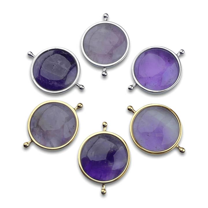 CONQUERing - Vendita all'ingrosso Anelli con pietra singola/solitario - Elemento in cristallo ametista1