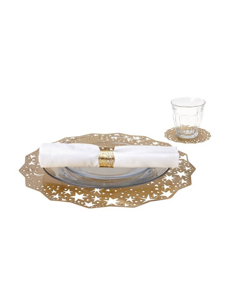 Celestial Dining Set – Brass for wholesale by Ariana Ost