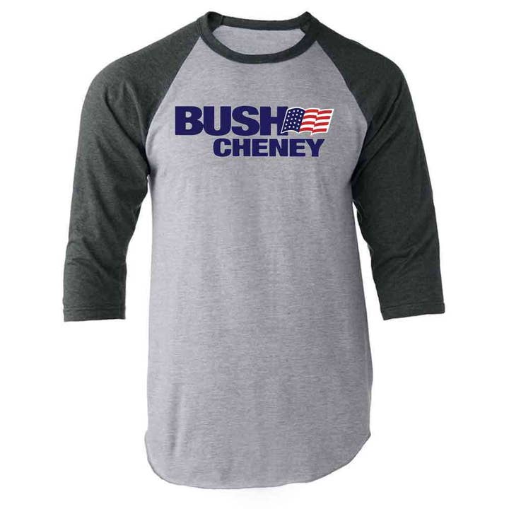 Pop Threads – wholesale Screen printed t-shirt – unisex – George W Bush Dick Cheney President Campaign Retro Unisex Tee