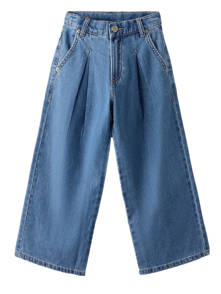 GIRLS AMELIA FLARE LEG DENIM W FRT PLEATS for wholesale by Silver Jeans