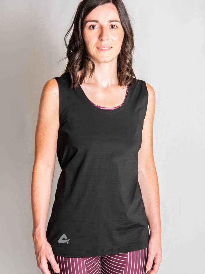 Women's black tank top for wholesale by Aura Evolution