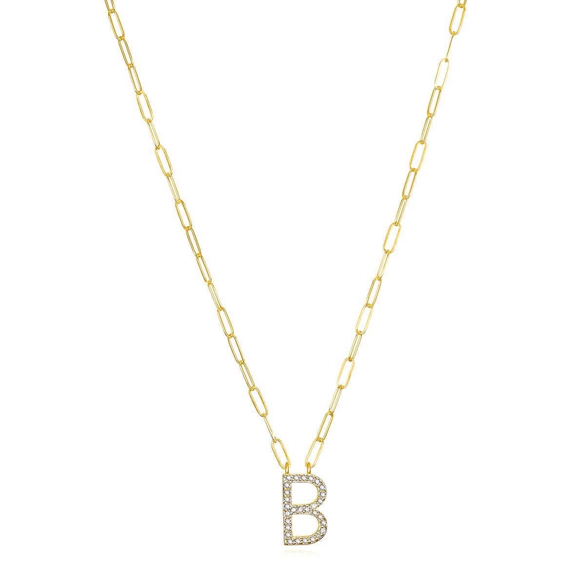 Amelia Rose Jewelry - Wholesale Pendant/Charm Necklace - Grand Diamond Initial Necklaces-All Letters Gold4