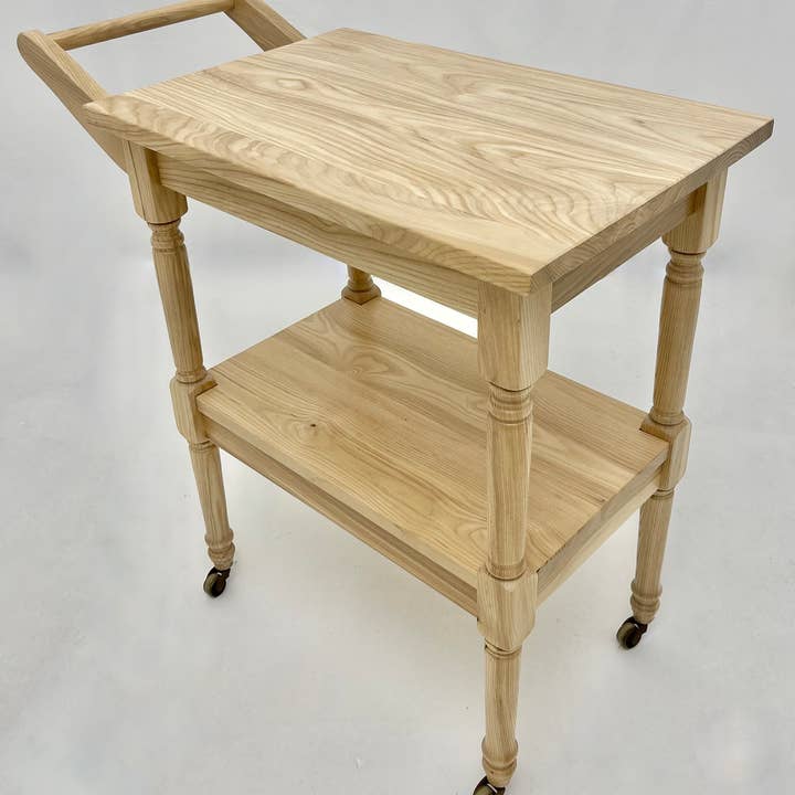 Oak & Post Furniture - Wholesale Bar Cart - Farmhouse Furniture Tea Cart