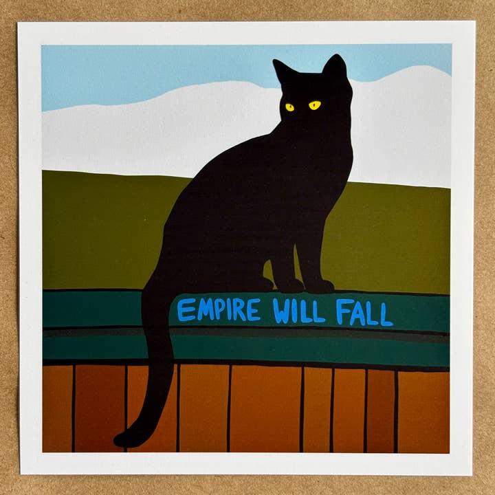 Empire Will Fall Cat art print for wholesale by AnneArchy