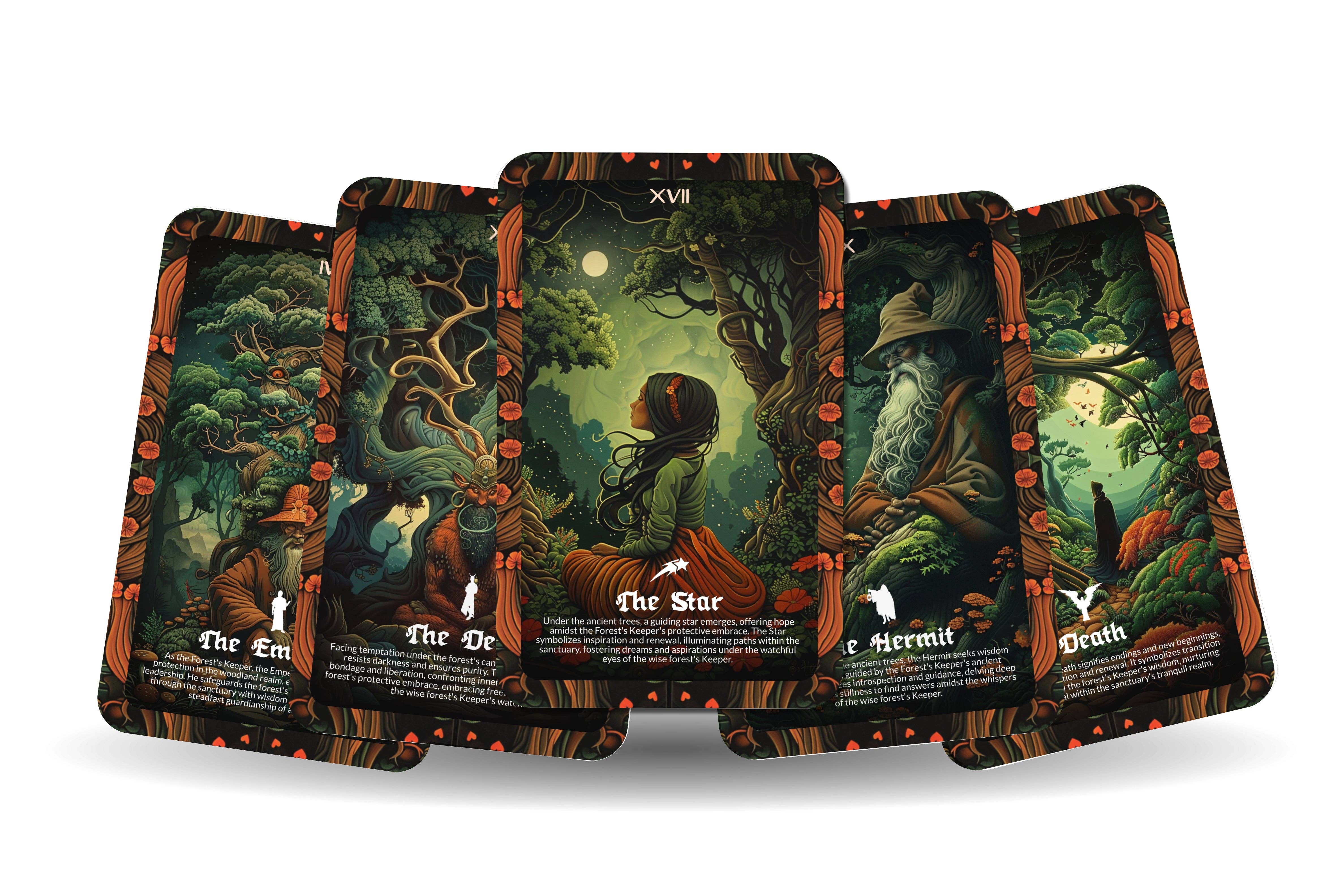 Ibiza Tarot USA – wholesale Tarot cards – The Forest's Keeper Tarot - 22 Major Arcana - A unique spiritual journey - Protecting and communing with the ancient wisdom of the woods.7