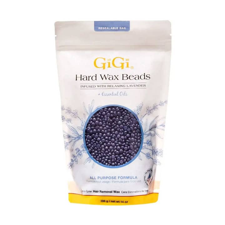 Perles de cire dure Gigi relaxantes à la lavande, 14 oz. pour la vente par KT Supply