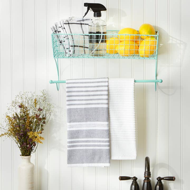 Welcome Home Unbeatable Deals - Wholesale Towel Holder/Hanger - Large Aqua Farmhouse Towel Rack3