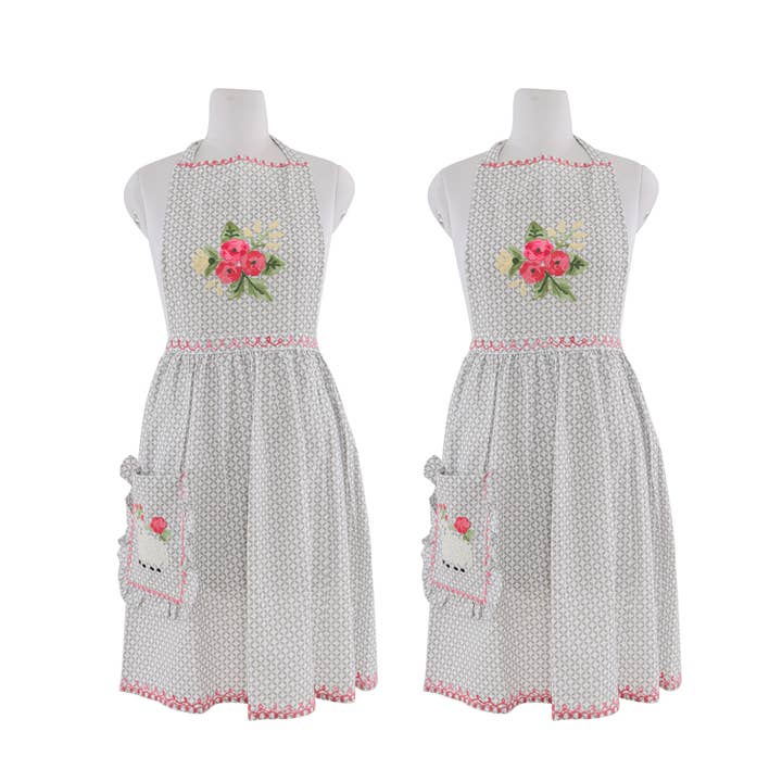 2ABKTTB23091_GYPK - Set/2 LOVED SHEEP APRON 33X34" for wholesale by Karma Living