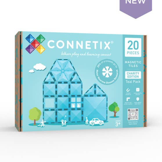 CONNETIX Magnetic Tiles Charity Pack Teal, 20 Pieces for wholesale by CONNETIX