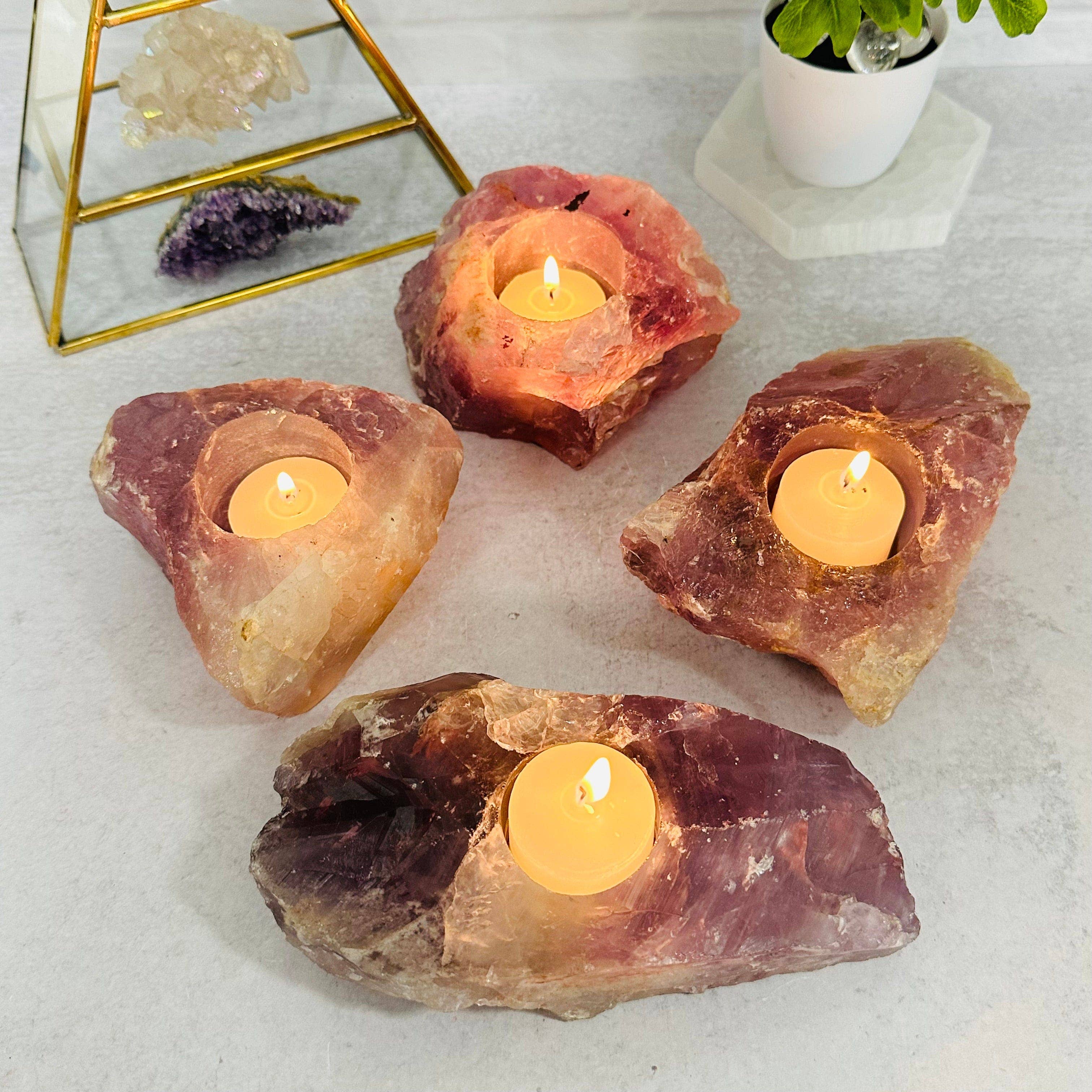 Rock Paradise - Wholesale Candle Holder - Rough Amethyst Crystal Candle Holder12
