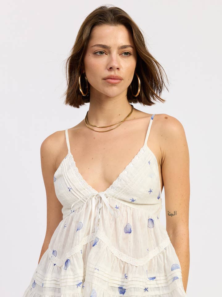 LACED SLEEVELESS SPAGHETTI STRAP TOP for wholesale by Emory Park