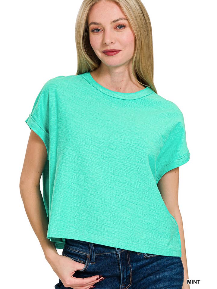 42POPS - Wholesale T-Shirt - Women's - ...0802 Cotton Slub Short Sleeve Tee SI-276194