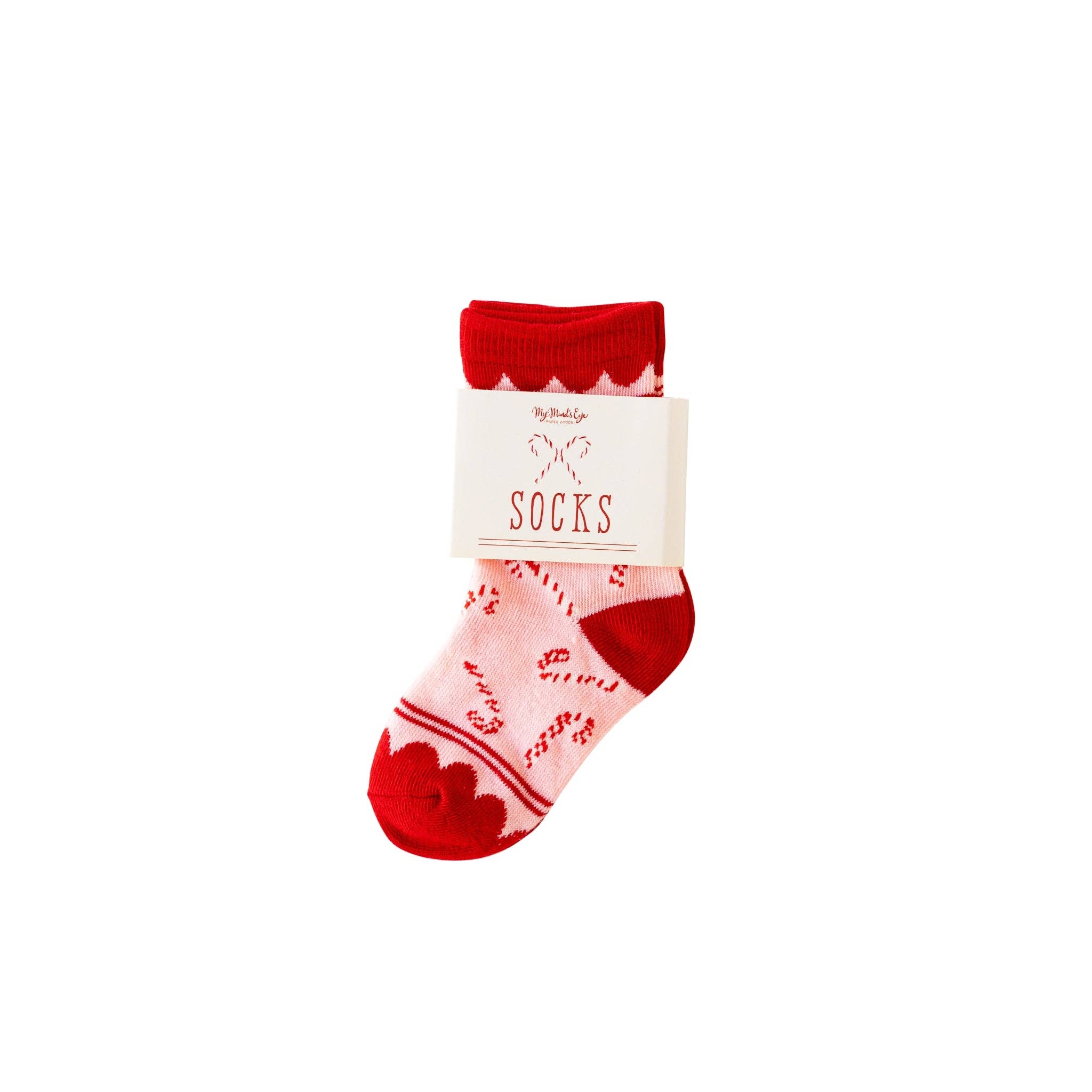 My Mind’s Eye - Vente Chaussettes – unisexe - WHM1052 - Chaussettes festives rouges à motifs cannes de bonbon Whimsy Santa0