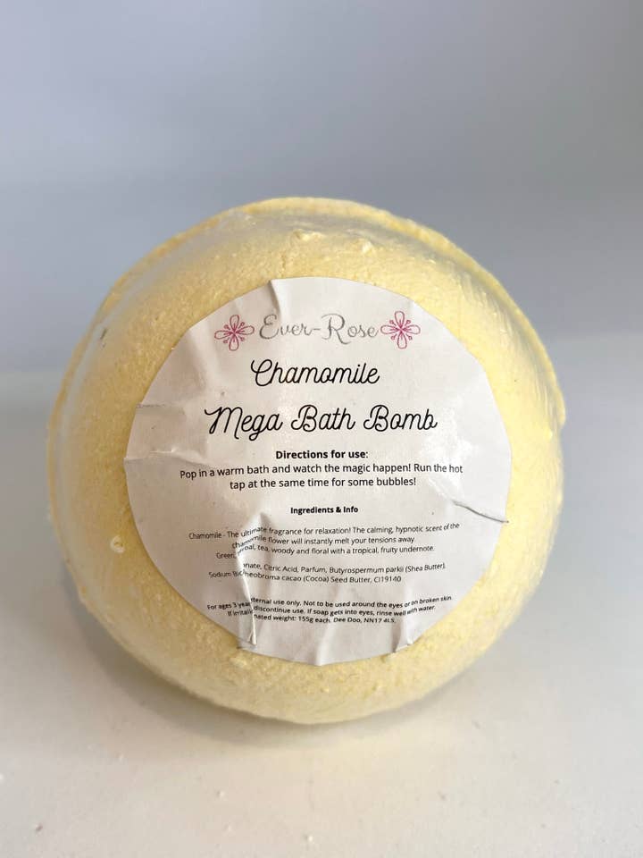 Chamomile Mega Bath Bomb for wholesale by Ever-Rose Bath & Body Treats