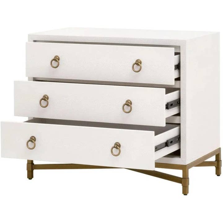 LOOMLAN - Wholesale Bedroom Furniture - Strand Shagreen 3-Drawer Nightstand3