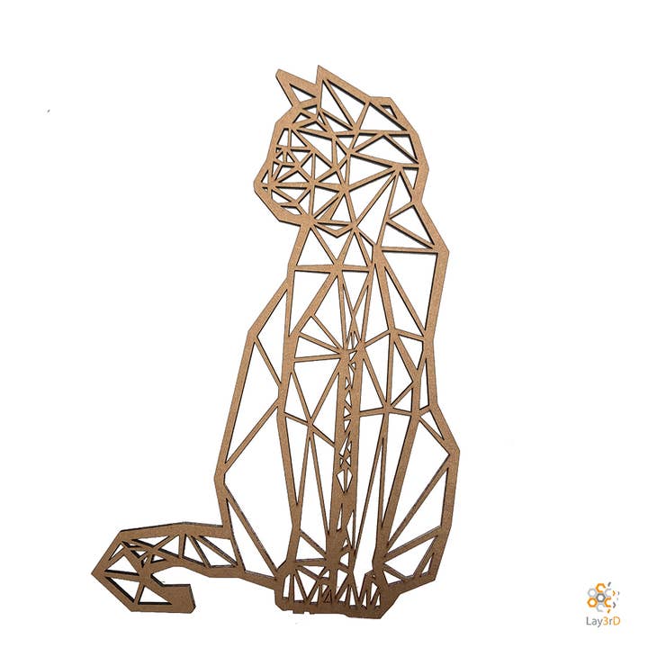 Lay3rD Lasercut - Houten Wanddecoratie - Kat - Maxi for wholesale by Lay3rD