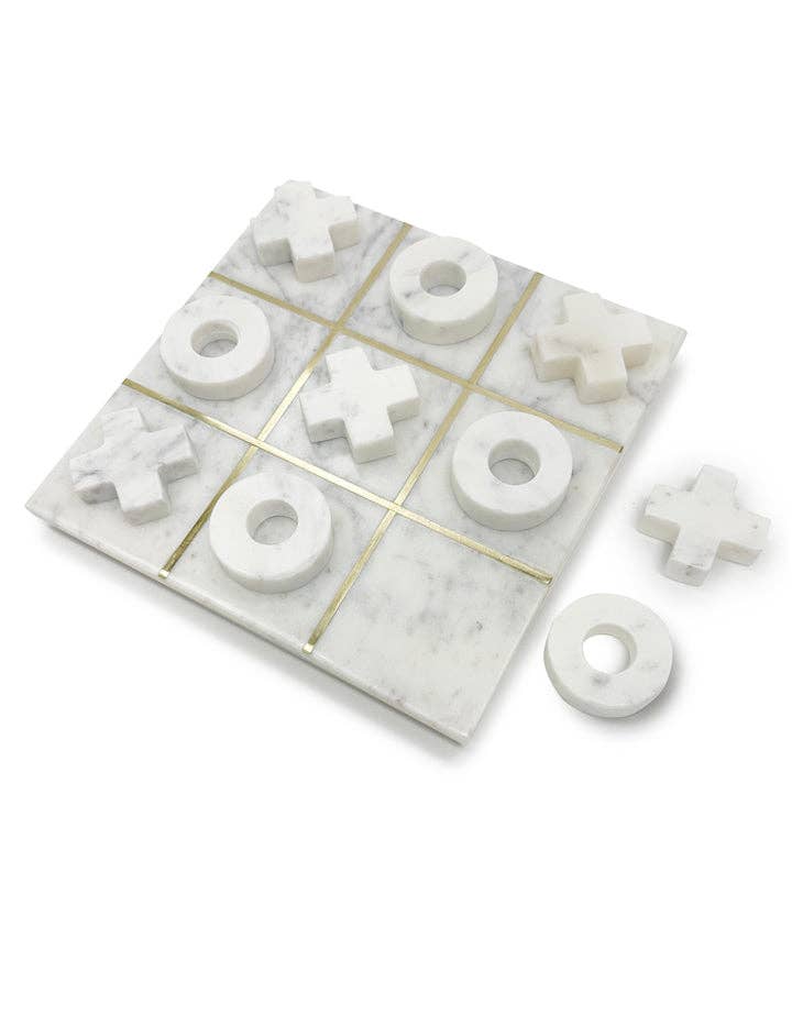 DesignStyles Home - Wholesale Board Game - Becki Owens Decorative White Marble Tic Tac Toe4