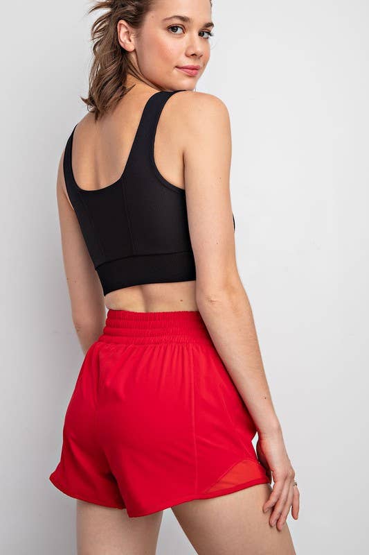 Sunday Morning - Vente Short de sport – femme - Shorts à taille smockée avec empiècement en mesh sur les côtés32