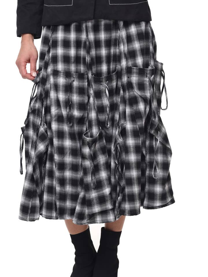 Falda Alexus CV101 en Cuadro Blake* para venta al por mayor de Tulip Clothing