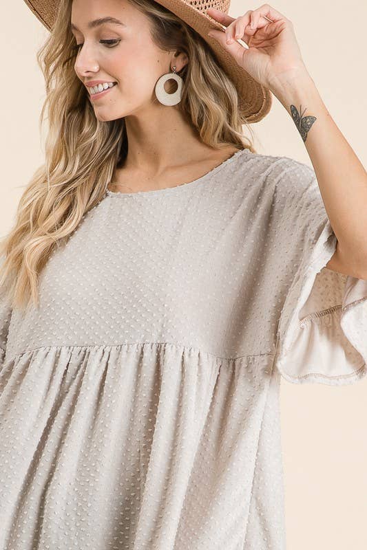 lovely melody – wholesale Tunic – Women’s – LMT1519-Belle's Swiss Polka Dot Baby Doll Tunic6