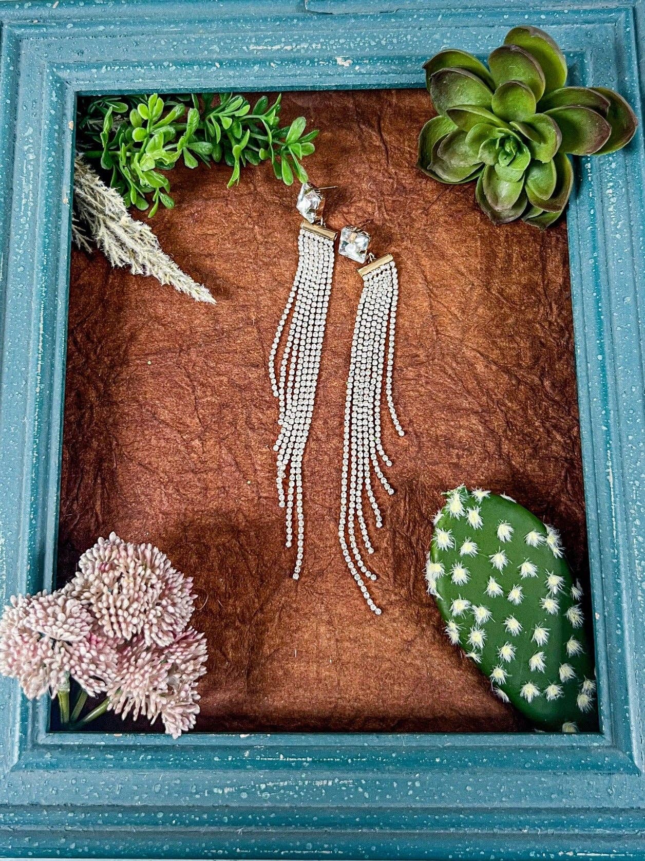 Gold Movement Crystal Drop Earrings for wholesale on Faire3