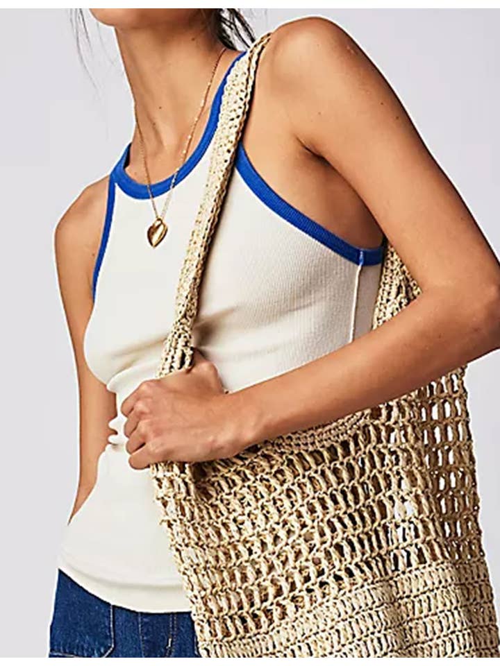 Sweetkama - Wholesale Tank Top - Women's - Ladies Contrast Color Ribbed Tank Top SKT440