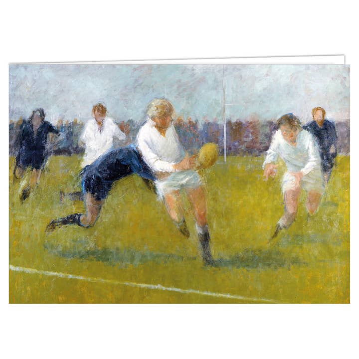 Rugby Tackle by Lawrence Toynbee - Blank Everyday Card for wholesale by Ganymed Press