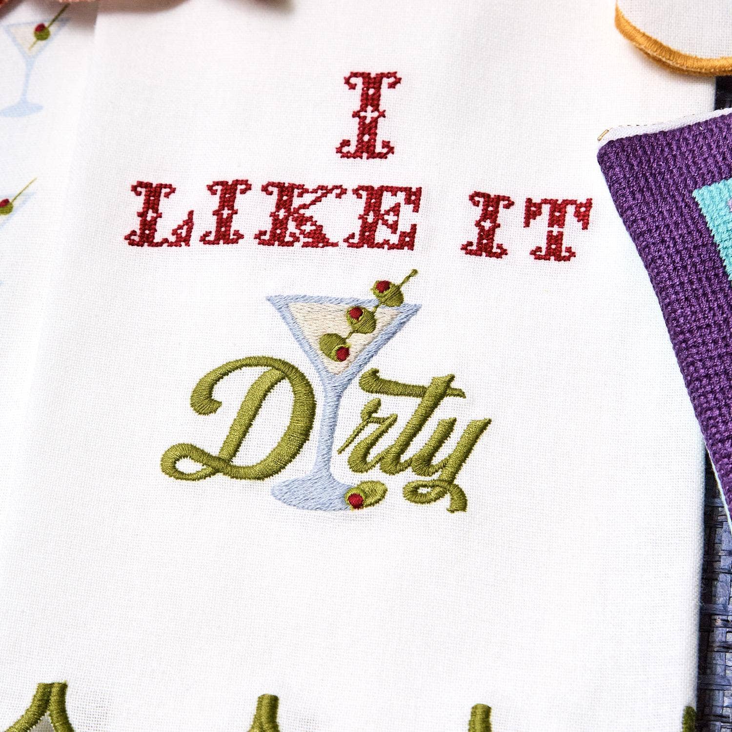 Boyar Gifts for Two's Company - Wholesale Tea Towel - Cocktails  | Cross Stitch Dish Towel Assortment4